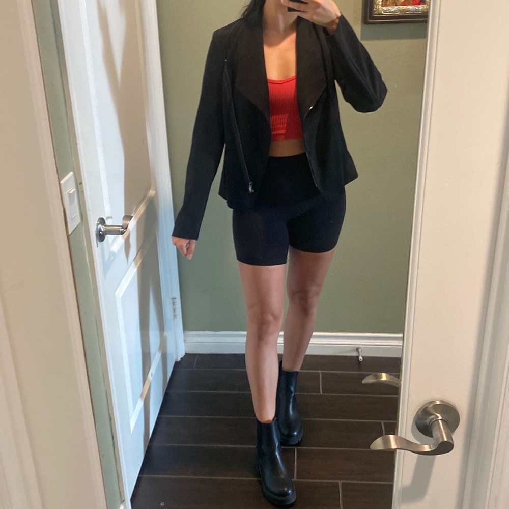 Brand new zip up faux suede jacket